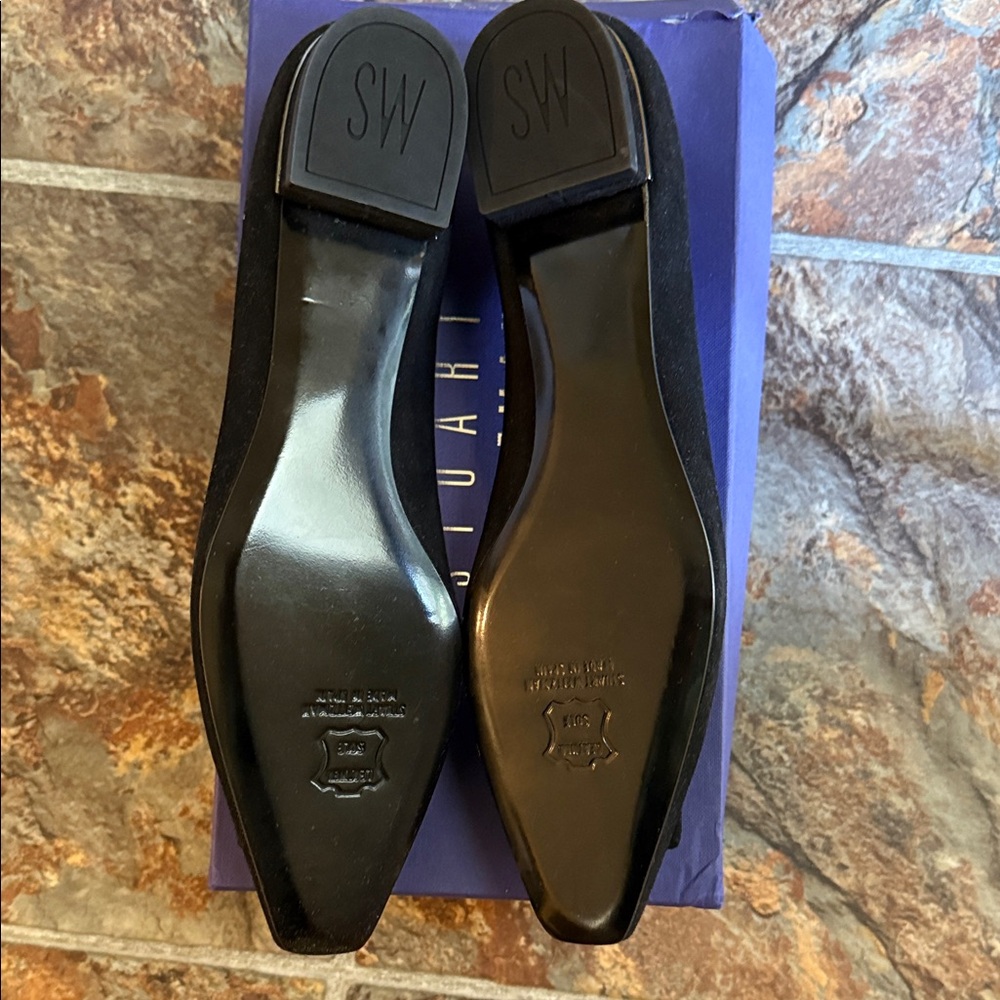 BN Never Worn Stewart Weitzman sued flats - Picture 2 of 4